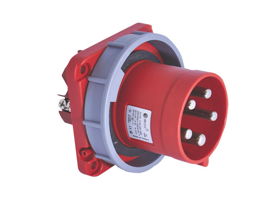 Разъем силовой: вилка фланцевая, 125А, 4 полюса 3p+e, IP67: купить ...
