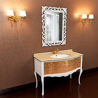 Комплект мебели в ванную комнату "Анжелика" (тумба+раковина+столешница+зеркало)