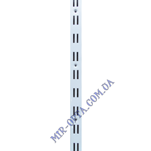 Рейка (перфопрофіль) подвійна біла 2 м