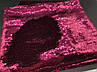 Тканина пайєтка двостороння. Колір рожевий, фото 3