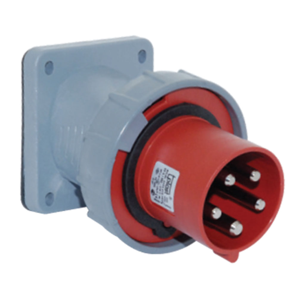 Роз'єм силовий: вилка фланцева з нахилом, 125 А, 5 полюсів 3p+n+e, IP67