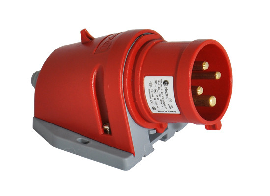 Силовий роз'єм: вилка накладна, 16А, 4 полюси 3p+e IP44