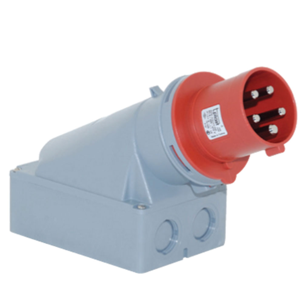 Роз'єм силовий: вилка накладна, 63А, 5 полюсів 3p+n+e, IP44