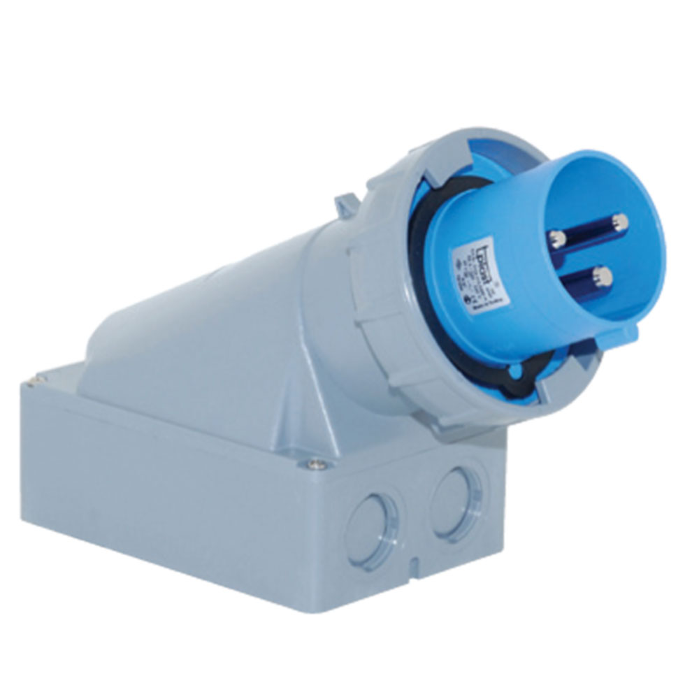 Роз'єм силовий: вилка накладна, 63А, 3 полюси 2p+e, IP67