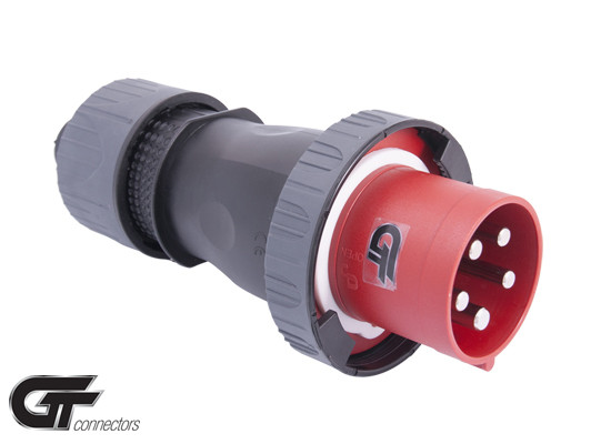 Силовий роз'єм: вилка кабельна, GT, 125А, 5 полюсів 3p+n+e IP67