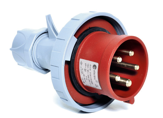 Роз'єм силовий: вилка кабельна з інвертором фаз, 16 А, 5 полюсів 3p+n+e, IP67
