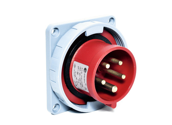 Роз'єм силовий: вилка фланцева з інвертором фаз, 16 А, 5 полюсів 3p+n+e, IP67