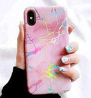 Мармуровий текстурований TPU чехол для iPhone XS Max