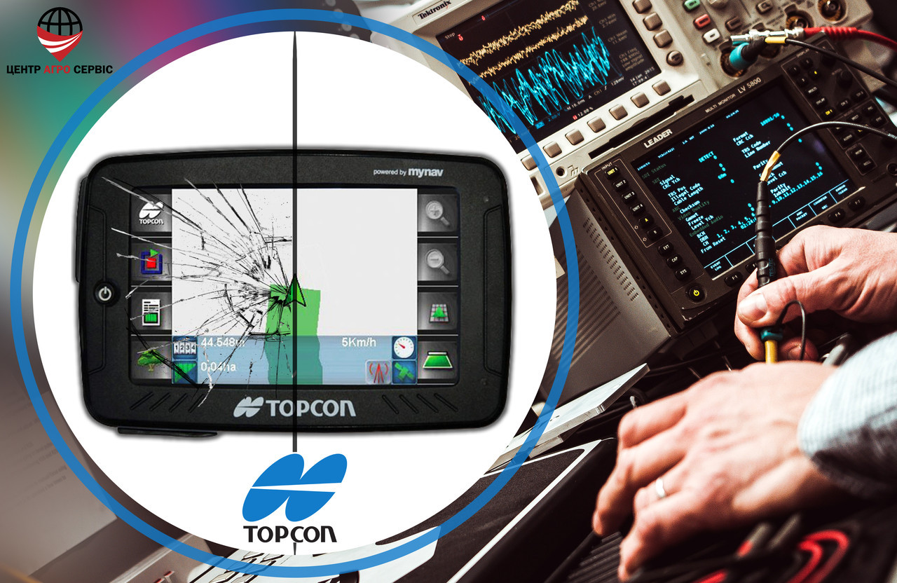 Діагностика, ремонт, прошивання курсоукача (агронавігатора) TOPCON x5