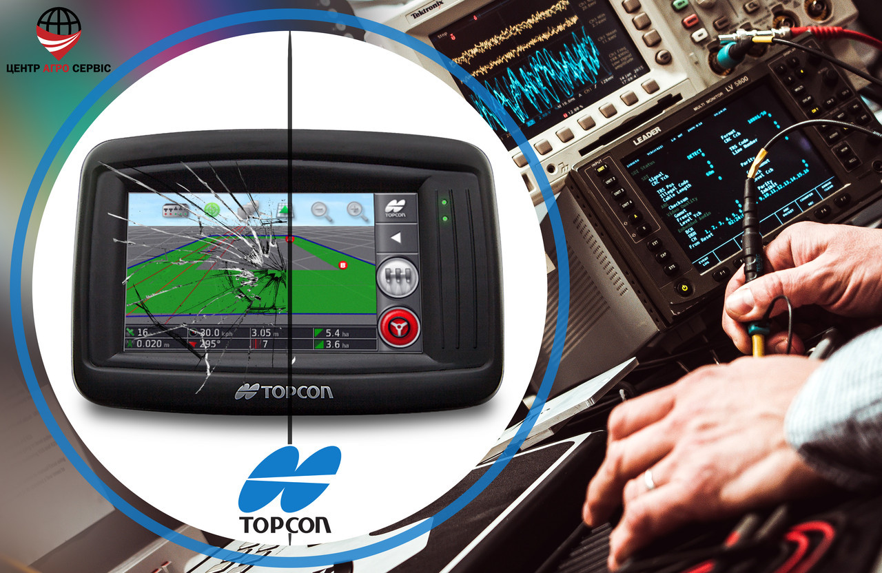 Діагностика, ремонт, прошивання курсоукача (агронавігатора) TOPCON x14