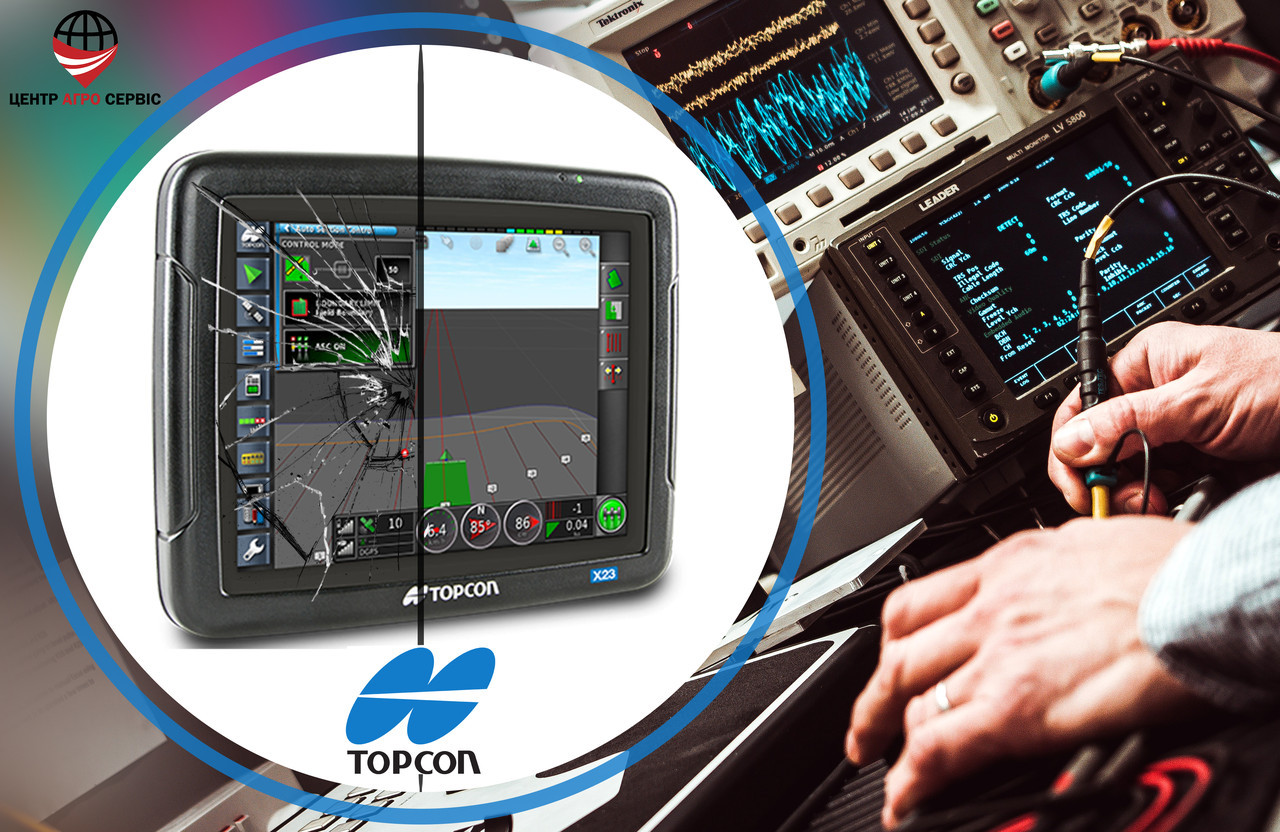Діагностика, ремонт, прошивання курсоукача (агронавігатора) TOPCON x23