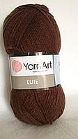 Пряжа YarnArt Elite, производство Турция, цвет - коричневый