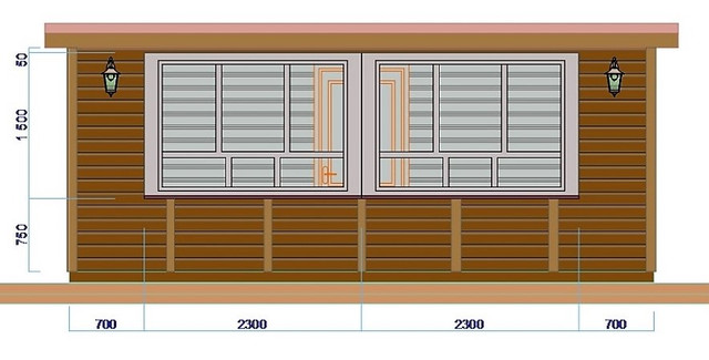 Торговий дерев'яний кіоск в Києві фото