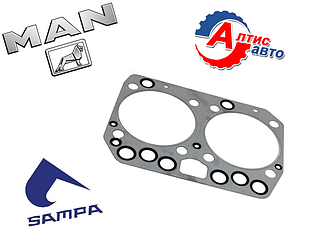 Прокладка головки MAN L2000 8.163 8.180, 8.150 LE F9 M 90 комплект прокладок двигателя man запчасти