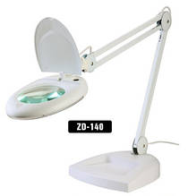 Лупа-лампа з LED-посвіткою ZD-140, 5-кратне збільшення, діаметр лінзи — 120 мм