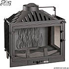 Кутова чавунна камінна топка UNIFLAM 700 STANDART з правим склом, із шибером — 14 кВт, фото 3