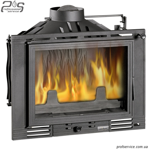 Чавунна топка для каміна UNIFLAM 700 EKO із шибером — 14 кВт, фото 1