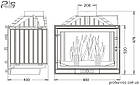 Камінна топка чавунна вставка UNIFLAM 700 STANDART EKO із шибером — 14 кВт, фото 2