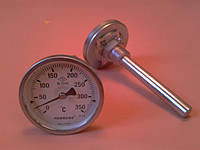 Термометр биметаллический трубчатый PAKKENS Ø63мм / Tmax = 350°С / гильза L=100 мм (с резьбой 1/2") Турция