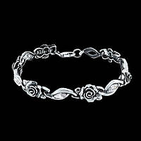 Срібний браслет Розочка