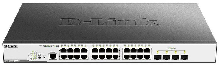 Купить Комутатор D-Link DGS-3000-28XMP 24xGE PoE, 4xSFP+, L2 802.3af ...