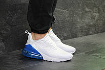 Чоловічі кросівки Nike Air Max 270 сітка,білі з блакитним, фото 2