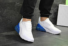 Чоловічі кросівки Nike Air Max 270 сітка,білі з блакитним, фото 3