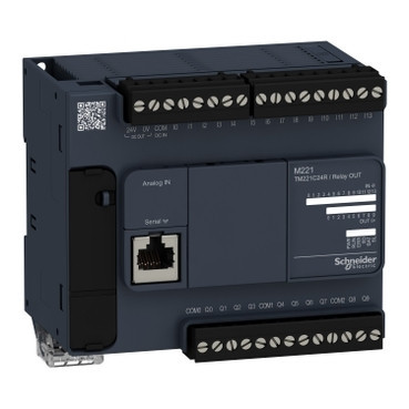 Контролер Modicon M221 9DI/7RO+2AI (0-10В) RS485 TM221C16R