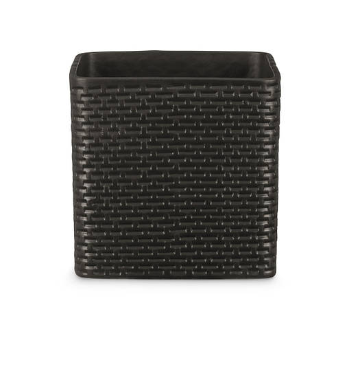 Кашпо для квітів Modern, кераміка, 18", антрацит куб, фото 2