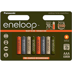 Акумулятори Panasonic Eneloop Expedition AAA 750 мАч, блістер 8 шт., фото 2