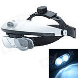 Лупа бінокулярна з LED-підсвіткою, 1X-6Х кратне збільшення, MG81001H, фото 3