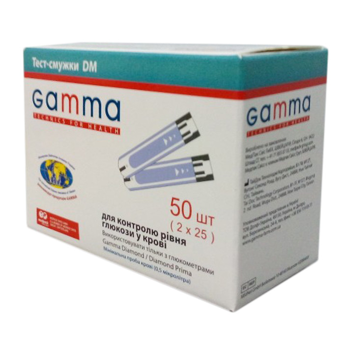 Тестовые полоски Гамма Даймонд 50шт - Gamma DM - фото 2 - id-p884336901