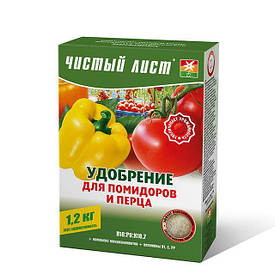 Добриво кристалічне Чистий лист для томатів та перцю 1200 г
