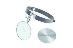 Легкий налобний рефлектор. Діаметр дзеркала: 90 мм. Міцний, легко монтується кульовий шарнір дозволяє повора