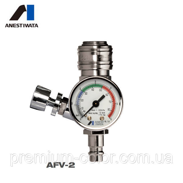 Регулятор тиску повітря з манометром Iwata AFV2, фото 1