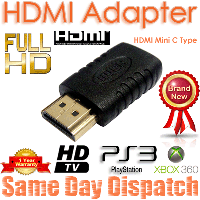 Переходник HDMI папа - mini HDMI C мама адаптер adapter 1080 male female MF Разъемы: HDMI папа Male (Type A