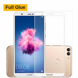 Скло Full Glue для Huawei P SMART з білою рамкою