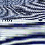 Тканина з тонкою синьою смужкою на білому тлі, ширина 145 см, фото 4