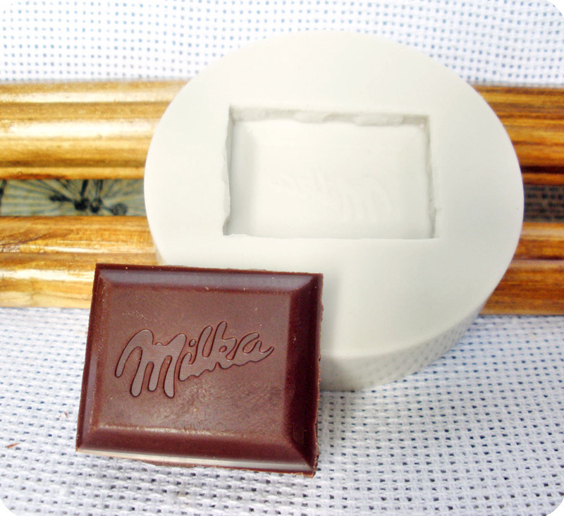 Силіконовий молд шматочка шоколаду "Milka"