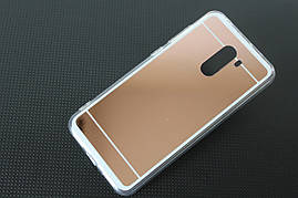 Чохол для Xiaomi Pocophone F1 силікон дзеркальний рожеве золото