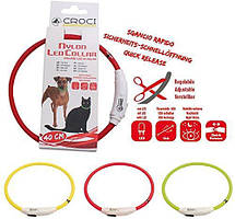 Croci USB Flash Light Band-гойник світний для собак і кішок 40 см