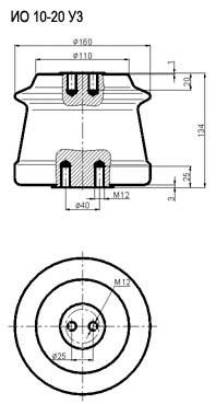 Изолятор ИО-10-20 - фото 2 - id-p80670131