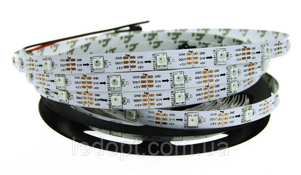 Світлодіодна піксельна стрічка SMD5050 ws2812 7.2W, 30 LED/m, 5V