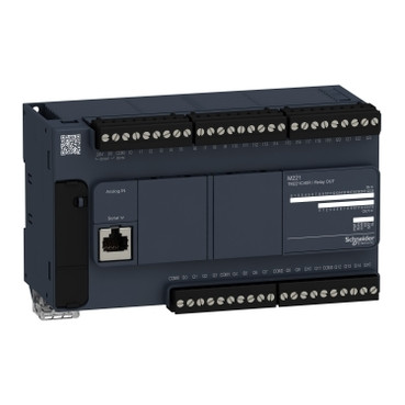 Контролер Modicon M221 24DI/16RO+2AI (0-10В) RS485 TM221C40R