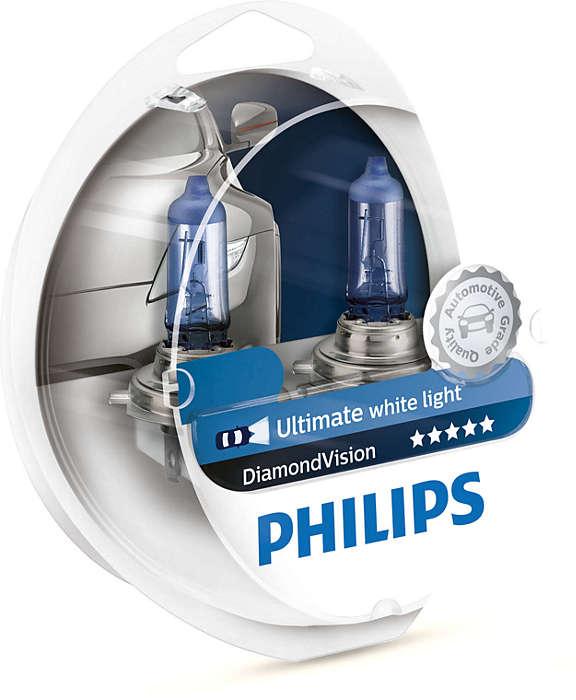 Автомобільні лампи Philips Diamond Vision 5000K Н4 12V 60/55W P43T (комплект 2шт) 12342DV