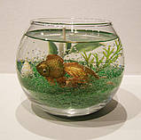 Декоративна гелева свічка Чародійка морська куля золота рибка, фото 2