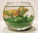 Декоративна гелева свічка Чародійка морська куля золота рибка, фото 6