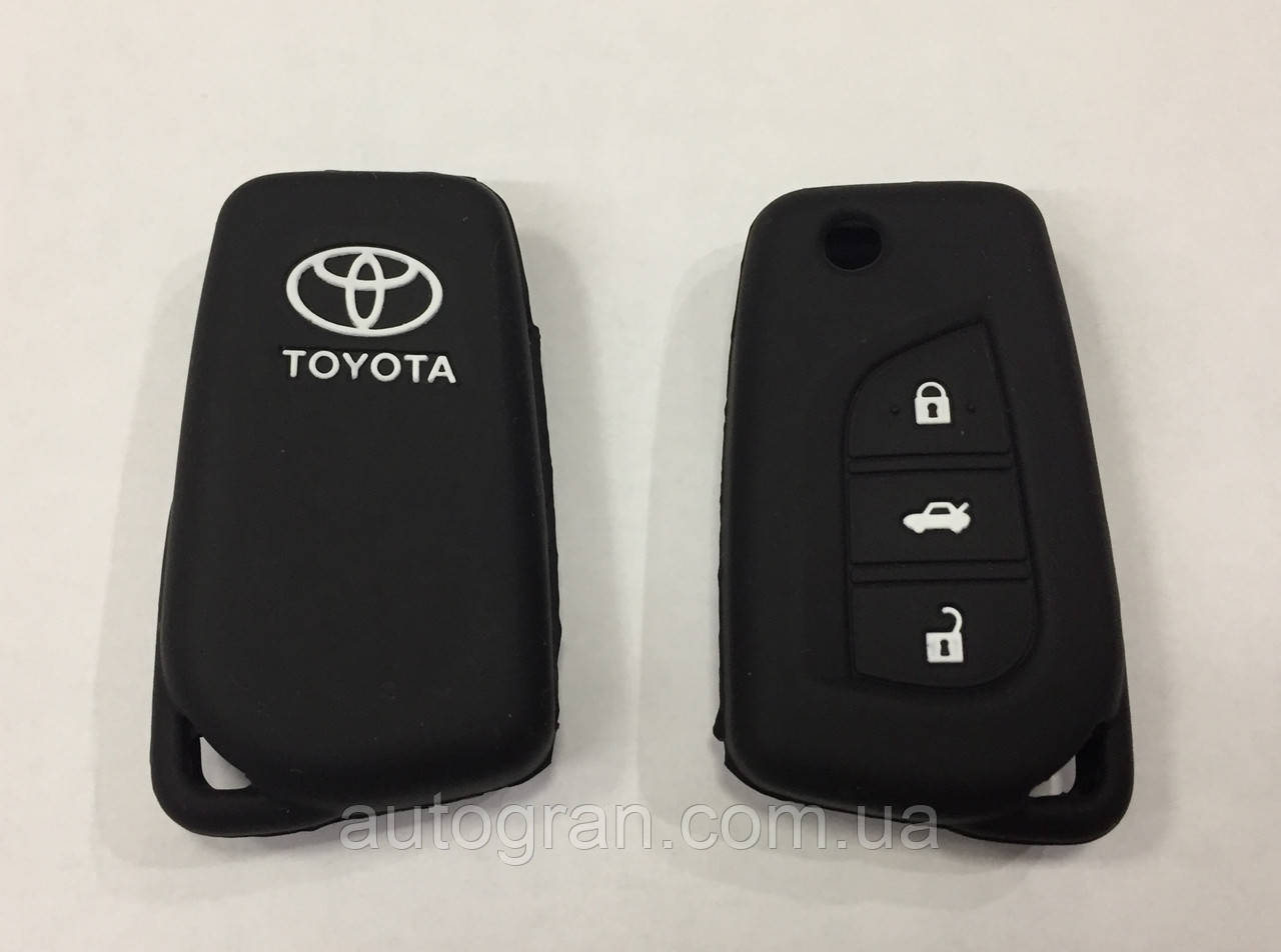Силіконовий чохол на викидний ключ Toyota 3 кнопки