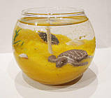 Декоративна гелева свічка Чародійка куля морська черепаха, фото 6