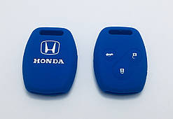Силіконовий чохол на ключ 3 кнопки Honda синій